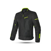 SHUA GRAVITY LITE Moto Homem Textil Casacos Preto Amarelo - Imagem frontal da Casacos